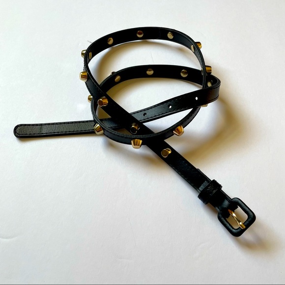 Target Accessories - Target Black skinny belt with gold studs Size small